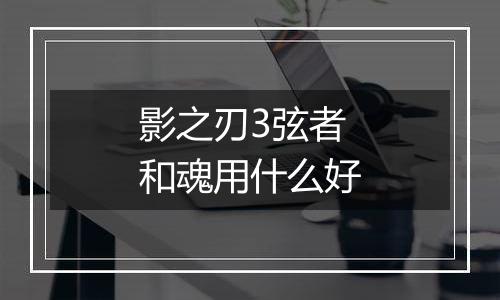 影之刃3弦者和魂用什么好