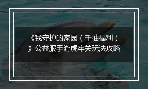 《我守护的家园（千抽福利）》公益服手游虎牢关玩法攻略