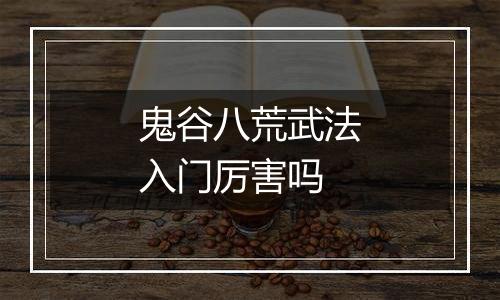 鬼谷八荒武法入门厉害吗