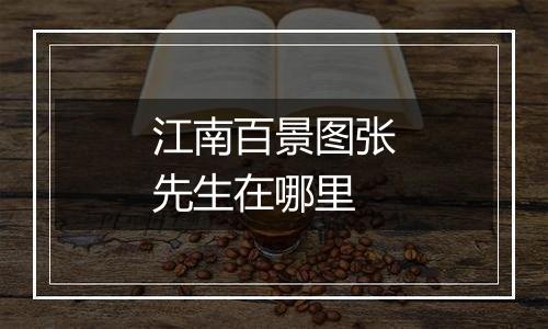 江南百景图张先生在哪里