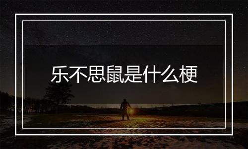 乐不思鼠是什么梗
