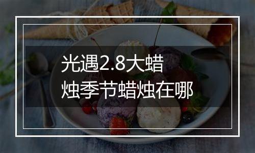 光遇2.8大蜡烛季节蜡烛在哪