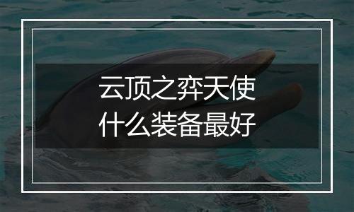 云顶之弈天使什么装备最好