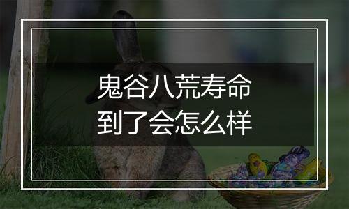 鬼谷八荒寿命到了会怎么样