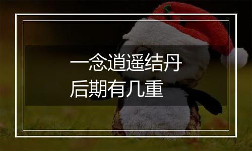 一念逍遥结丹后期有几重