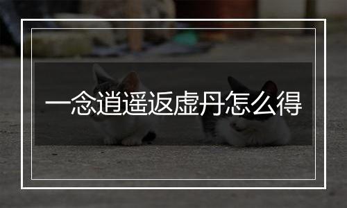 一念逍遥返虚丹怎么得