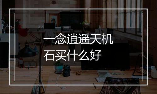 一念逍遥天机石买什么好