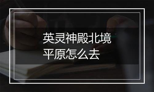 英灵神殿北境平原怎么去