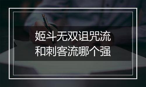 姬斗无双诅咒流和刺客流哪个强