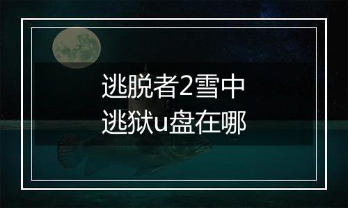 逃脱者2雪中逃狱u盘在哪