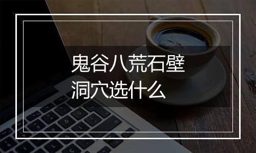 鬼谷八荒石壁洞穴选什么