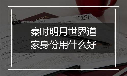 秦时明月世界道家身份用什么好