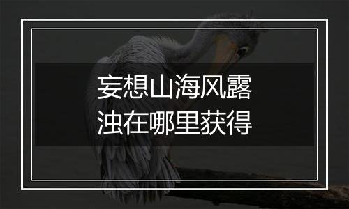 妄想山海风露浊在哪里获得