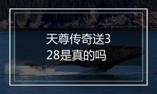 天尊传奇送328是真的吗