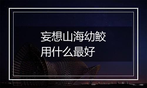 妄想山海幼鲛用什么最好