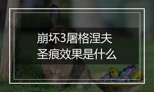 崩坏3屠格涅夫圣痕效果是什么