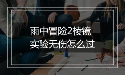 雨中冒险2棱镜实验无伤怎么过