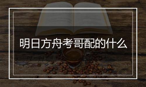 明日方舟考哥配的什么