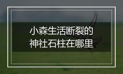 小森生活断裂的神社石柱在哪里