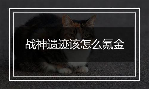 战神遗迹该怎么氪金
