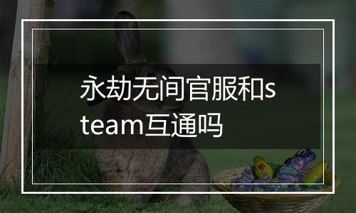 永劫无间官服和steam互通吗