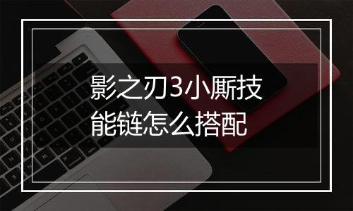 影之刃3小厮技能链怎么搭配