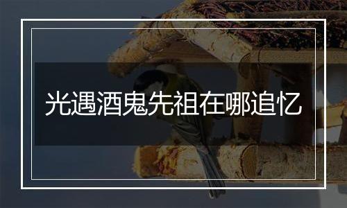 光遇酒鬼先祖在哪追忆