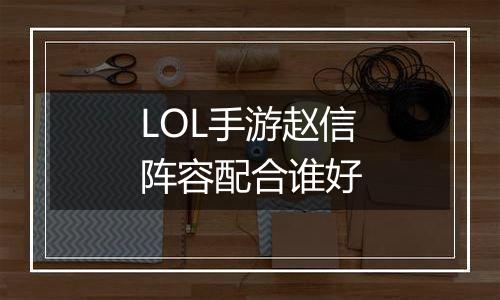 LOL手游赵信阵容配合谁好