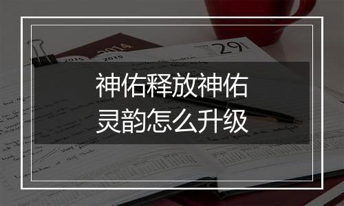 神佑释放神佑灵韵怎么升级