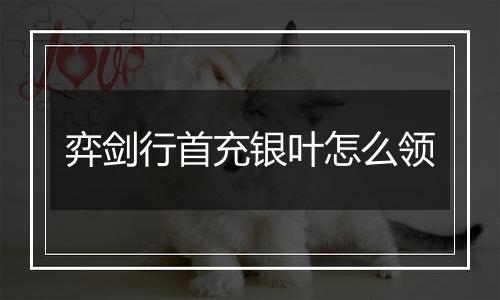 弈剑行首充银叶怎么领