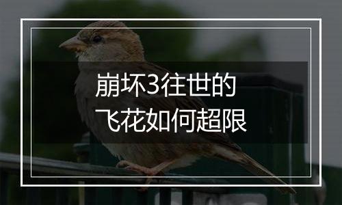 崩坏3往世的飞花如何超限