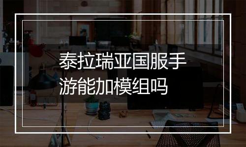 泰拉瑞亚国服手游能加模组吗