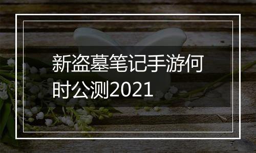 新盗墓笔记手游何时公测2021