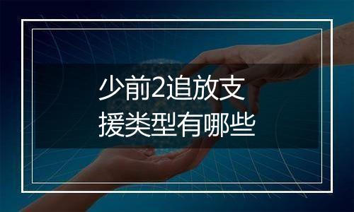 少前2追放支援类型有哪些