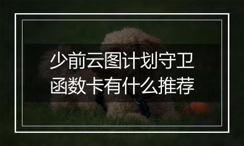 少前云图计划守卫函数卡有什么推荐