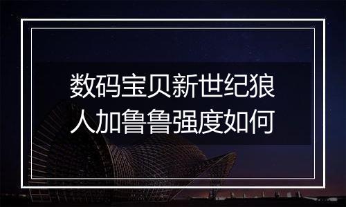 数码宝贝新世纪狼人加鲁鲁强度如何