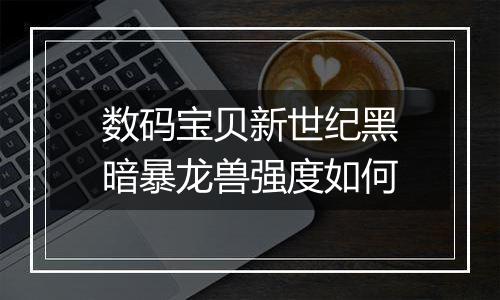 数码宝贝新世纪黑暗暴龙兽强度如何
