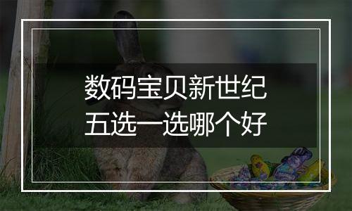 数码宝贝新世纪五选一选哪个好