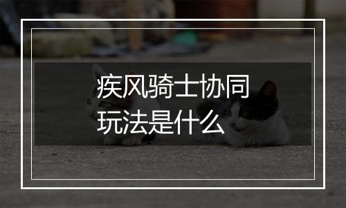 疾风骑士协同玩法是什么