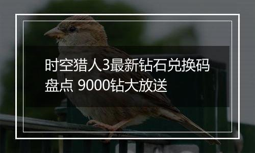 时空猎人3最新钻石兑换码盘点 9000钻大放送