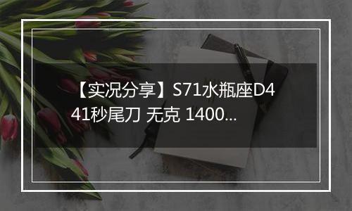 【实况分享】S71水瓶座D4 41秒尾刀 无克 1400w