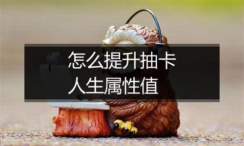 怎么提升抽卡人生属性值