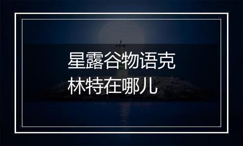 星露谷物语克林特在哪儿