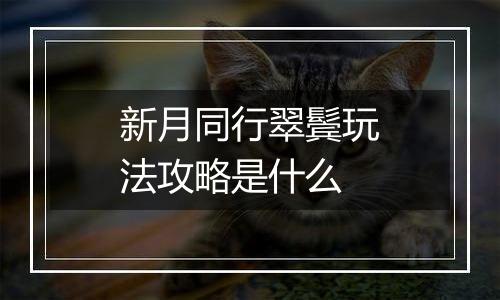 新月同行翠鬓玩法攻略是什么