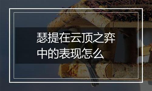 瑟提在云顶之弈中的表现怎么