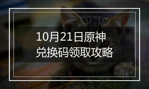 10月21日原神兑换码领取攻略