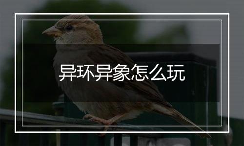 异环异象怎么玩