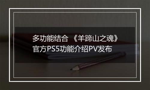 多功能结合 《羊蹄山之魂》官方PS5功能介绍PV发布