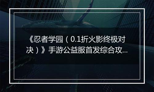 《忍者学园（0.1折火影终极对决）》手游公益服首发综合攻略