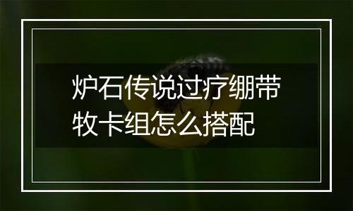 炉石传说过疗绷带牧卡组怎么搭配